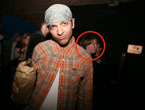 Hari Rao of I Fight Dragons on "Gangsta Night" of the Too Fast For Love Tour, podcast host James Cross over Hari's left shoulder