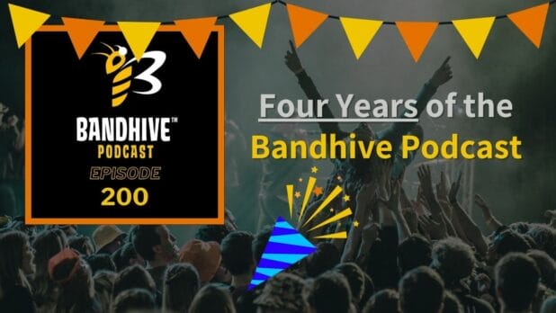 Episode art: Four Years of the Bandhive Podcast